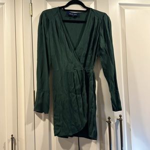 Blue Life Evergreen Mini wrap dress- perfect for the holidays